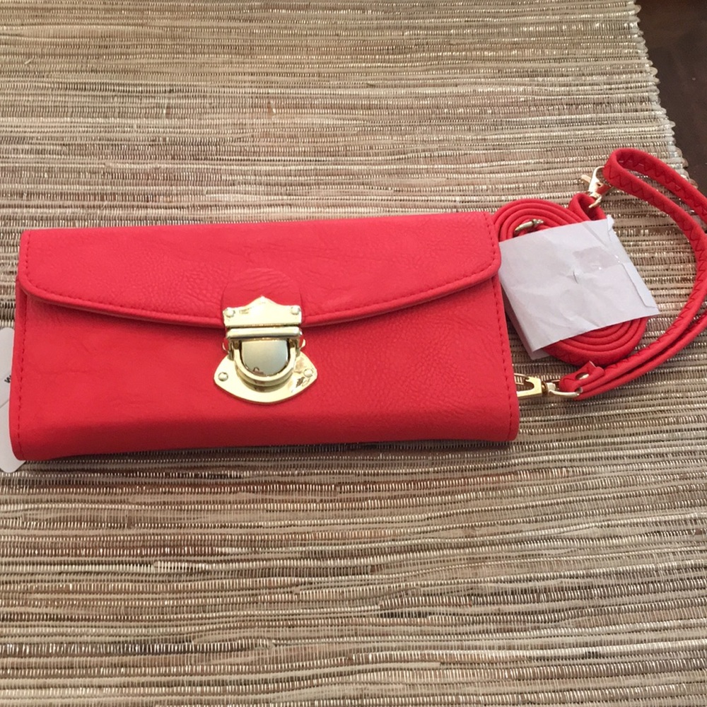 Bright coral orange multi purpose bag